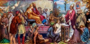 Augustine prædiker for Ethelbert og Bertha, 1925 af Unbekannt