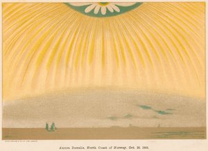 Aurora Borealis eller nordlys observeret fra det nordlige Norge, 10. oktober 1868, 1906 af Unbekannt