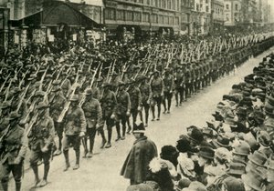 Australske tropper, Melbourne, Første Verdenskrig, c1915, c1920. af Unbekannt