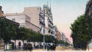 Avenida de Mayo, Buenos Aires, Argentina, begyndelsen af ​​det 20. århundrede af Unbekannt