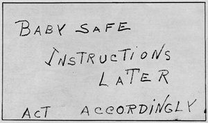 Baby Safe Instructions Later Act Følgelig, 1932, 1938 af Unbekannt