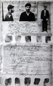 Baku politiform af den politiske forbryder J Jugashvili Stalin, 1910 af Unbekannt