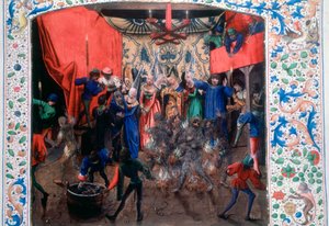 De brændende mænds bold, 1393. c1470 af Unbekannt