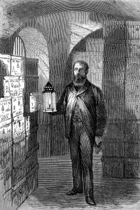 Seddellager i Bank of Englands hvælvinger, c1870 af Unbekannt