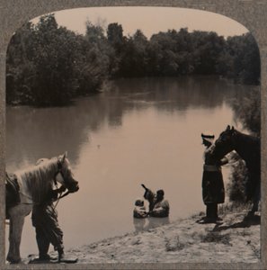 Dåb i Jordan, ca. 1900 af Unbekannt