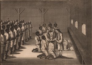 Dåb af sorte slaver, 1757. af Unbekannt