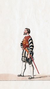 Baron, kostumedesign til Shakespeares skuespil, Henry VIII, 1800-tallet af Unbekannt