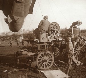 Barrageballon, Genicourt, Nordfrankrig, c1914-c1918 af Unbekannt