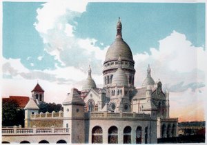 Sacre Coeur-basilikaen, Paris, ca. 1900 af Unbekannt