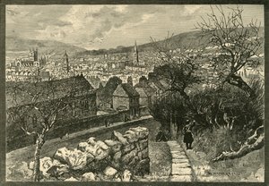 Bath, fra Beechen Cliff, 1898. af Unbekannt