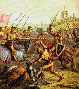 Slaget ved Tewkesbury, 1471, c1850 af Unbekannt