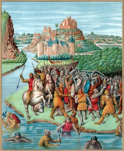 Slaget mellem Bacchides og Jonathan, Maccabean Revolt, 160 f.Kr., c19. århundrede af Unbekannt