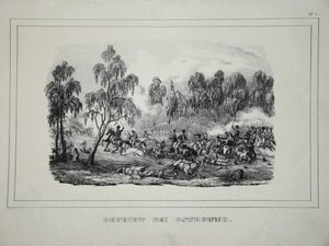 Kamp mellem russiske tropper og fransk kavaleri nær Ostrovno 25.-26. juli 1812 af Unbekannt