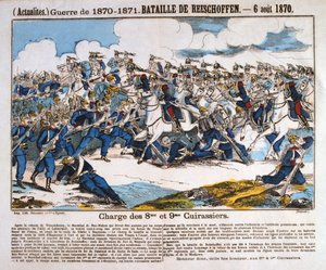 Slaget ved Reichshoffen, fransk-preussisk krig, 6. august 1870 af Unbekannt