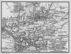 Slaget ved Wagram, stillinger 5. juli 1809, 1896. af Unbekannt