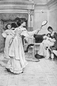 Battledore og fjerbold, 1906 af Unbekannt