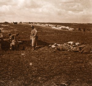 Slagmarkslejr, Lihons, Nordfrankrig, c1914-c1918 af Unbekannt