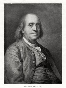 Benjamin Franklin, amerikansk statsmand, printer og videnskabsmand, det 20. århundrede af Unbekannt