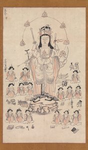 Benzaiten og Femten Attendants, 1200-tallet. af Unbekannt