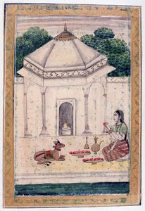 Bhairavi Ragini, Ragamala Album, School of Rajasthan, 1800-tallet af Unbekannt