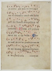 Bifolium fra et antifonarium, italiensk, 1300-tallet. af Unbekannt