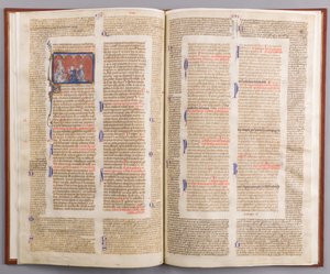 Bifolium med Decretals of Gratian, French, ca. 1290. af Unbekannt