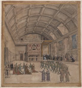 Binche Palace under festlighederne i august 1549, 1549. af Unbekannt