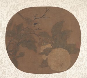 Fugl på en Camellia-gren, ca. 1000. af Unbekannt