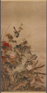Fugle og blomster, Edo-perioden, 1700-tallet. af Unbekannt