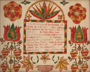 Fødsels- og Dåbsattest, 1822. af Unbekannt