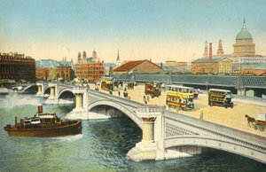 Blackfriars Bridge, London, c1910. af Unbekannt