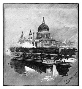 Blackfriars Bridge og St Pauls Cathedral, London af Unbekannt