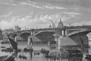 Blackfriars Bridge fra Surrey-siden, London, c1875 1878 af Unbekannt