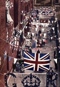 Blackfriars, London, dekoreret til kong George VI kroning, 1937 af Unbekannt