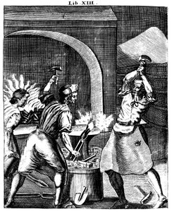 Smede på arbejde, 1715 af Unbekannt