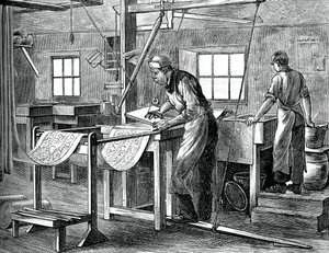 Bloker printere på arbejde, c1880 af Unbekannt