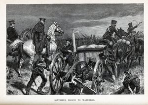 Blüchers Marsh til Waterloo, 1882 af Unbekannt