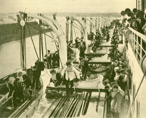 Boat Drill Aboard the Aquitania., c1930. af Unbekannt