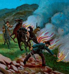 Boers Firing the Veldt, 1900 af Unbekannt