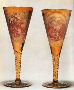 Böhmische Gläser, 19. Jahrhundert von Unbekannt