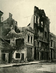 Bombede bygninger i Beograd, Serbien, Første Verdenskrig, oktober 1915, c1920. af Unbekannt