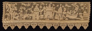 Grænse til kampscene, 1700-tallet. af Unbekannt