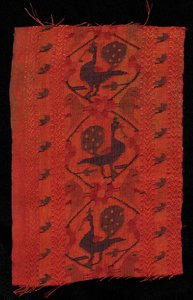 Border with Peacock Design, 1600-tallet. af Unbekannt