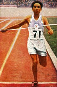 Boughera El Ouafi vandt marathon for Frankrig, 1928. af Unbekannt