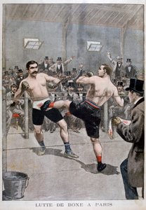 Boksning i Paris, 1899 af Unbekannt