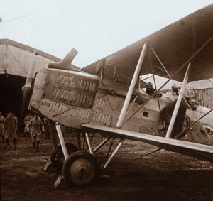 Breguet biplan ved at lette, c1914-c1918 af Unbekannt