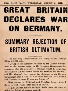 Storbritannien erklærer krig mod Tyskland, 1914-1935 af Unbekannt