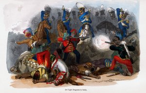 Britiske 3rd Light Dragons i aktion i Indien af Unbekannt