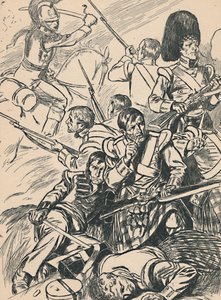 Britiske soldater i slaget ved Waterloo, c1907 af Unbekannt