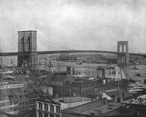 Brooklyn Bridge, New York, USA, c1900. af Unbekannt
